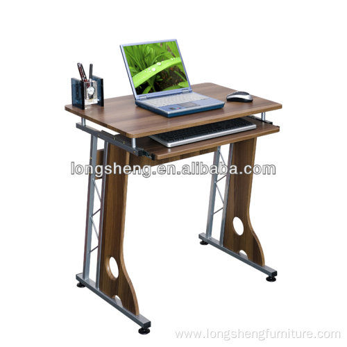 compact PC Table combine with Metal Leg Frame